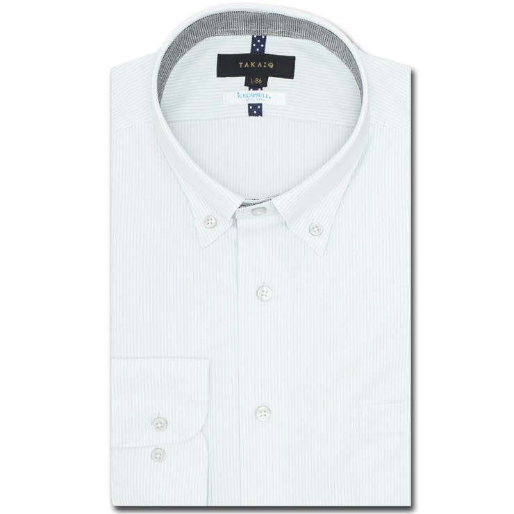 アイスカプセル スタンダードフィット ボタンダウン長袖ニットシャツ | TAKA-Q MEN | 詳細画像1 