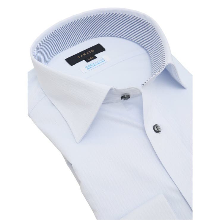 クールマックス+ストレッチ スタンダードフィット ワイドカラー長袖シャツ | TAKA-Q MEN | 詳細画像2 