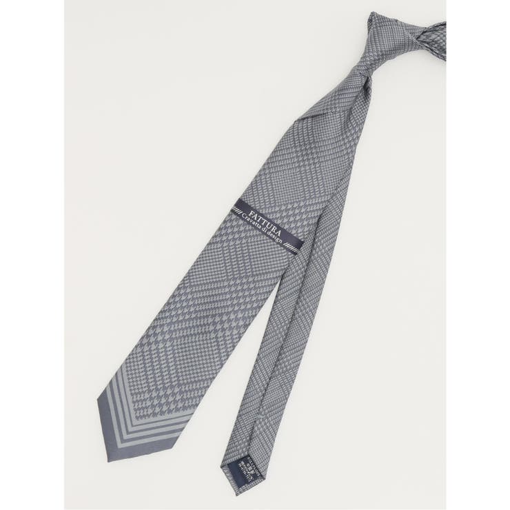 06グレー | ファットゥーラ/FATTURA 撥水 プリーツ レギュラータイ 7.5cm幅 | TAKA-Q MEN