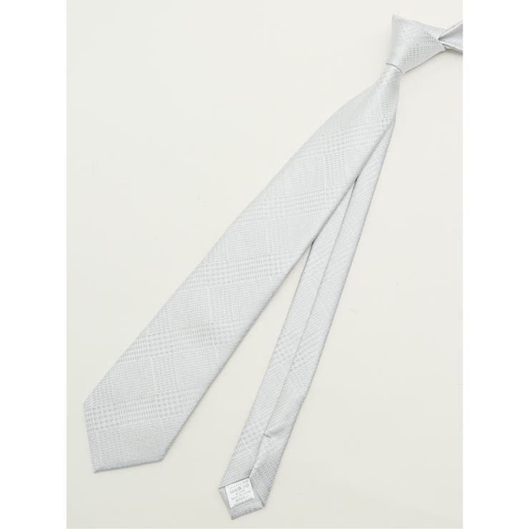 フォーマルネクタイ＆チーフ＆タイバー BOXセット グレンチェック | TAKA-Q MEN | 詳細画像4 