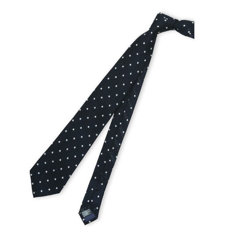 シルク ドット柄 フレスコタイ 8cm幅 | TAKA-Q MEN | 詳細画像1 