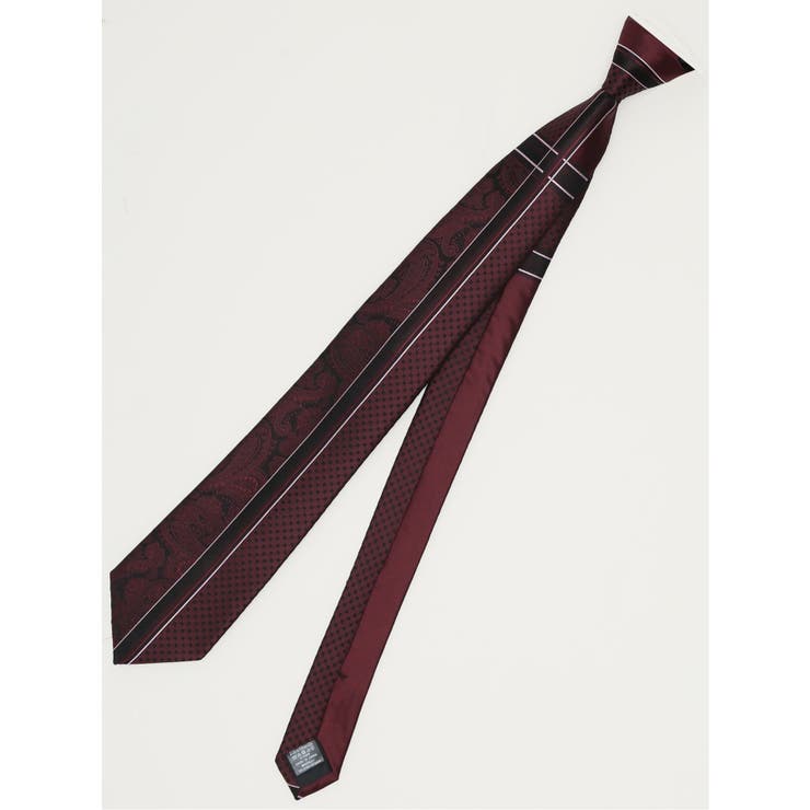 シルク混 パネル柄 レギュラータイ 7.5cm幅 | TAKA-Q MEN | 詳細画像1 