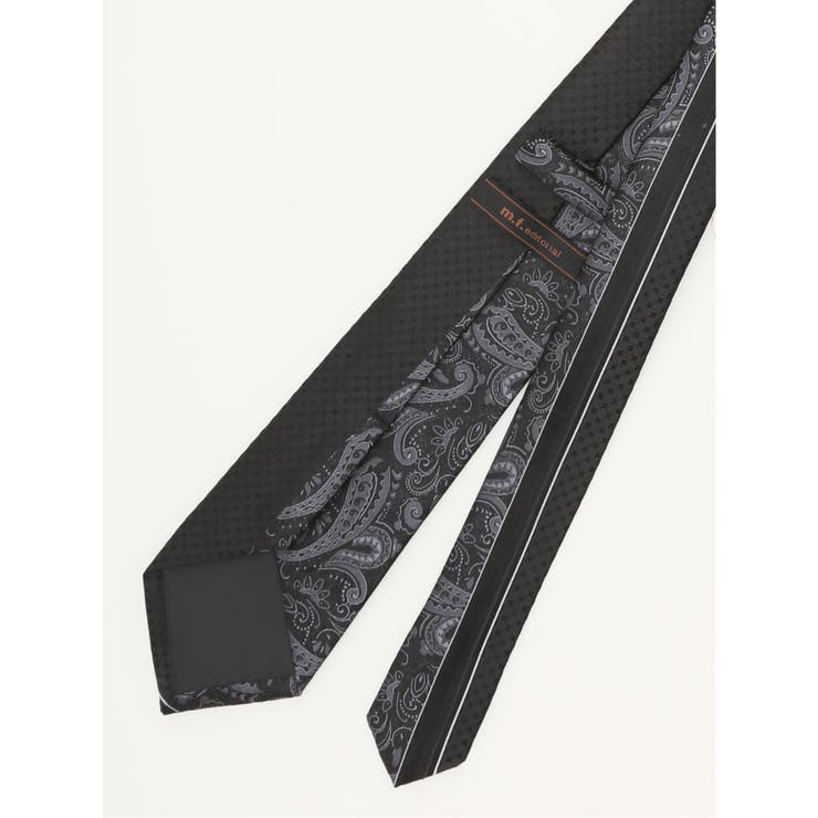 シルク混 パネル柄 レギュラータイ 7.5cm幅 | TAKA-Q MEN | 詳細画像2 