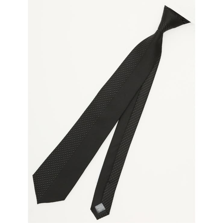 05黒 | シルク混 パネル柄 レギュラータイ 7.5cm幅 | TAKA-Q MEN