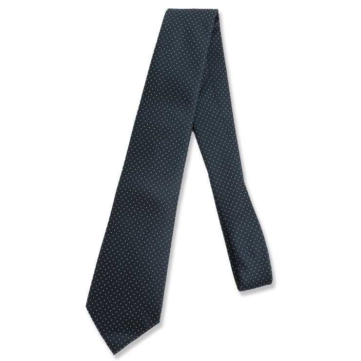 シルク混 ネクタイ＆チーフセット ピンドット | TAKA-Q MEN | 詳細画像7 