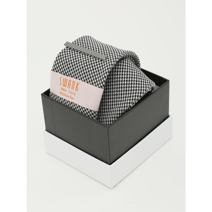 08チドリ | スワンク/SWANK シルク混 ネクタイ＆タイバーセット | TAKA-Q MEN