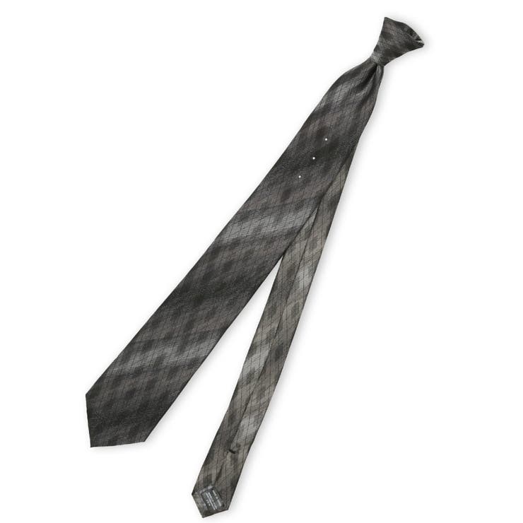 06グレー | シルク ラインストーン付き ナロータイ 7.0cm幅 | TAKA-Q MEN
