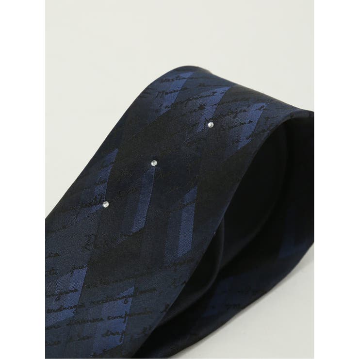 シルク ラインストーン付き ナロータイ 7.0cm幅 | TAKA-Q MEN | 詳細画像5 