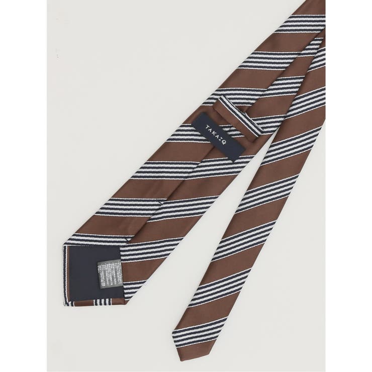 エコウォッシャブル ストライプ柄 レギュラータイ 8.0cm幅 | TAKA-Q MEN | 詳細画像2 
