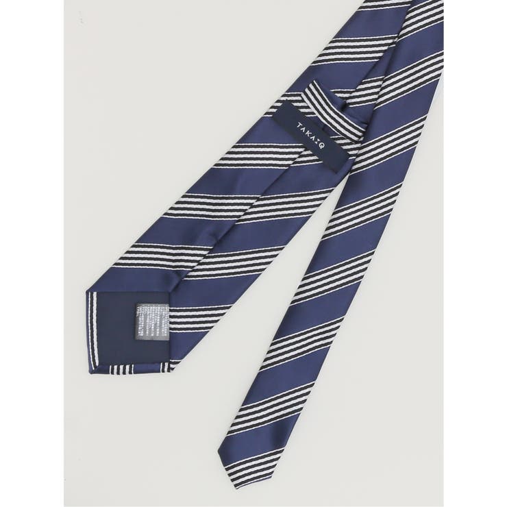 エコウォッシャブル ストライプ柄 レギュラータイ 8.0cm幅 | TAKA-Q MEN | 詳細画像4 