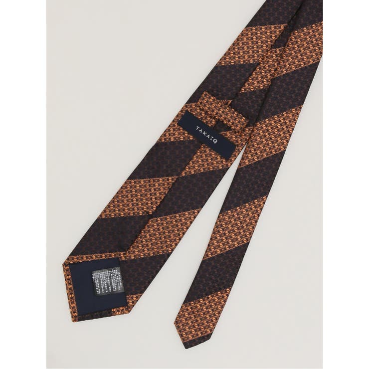 エコウォッシャブル ストライプ柄 レギュラータイ 8.0cm幅 | TAKA-Q MEN | 詳細画像2 