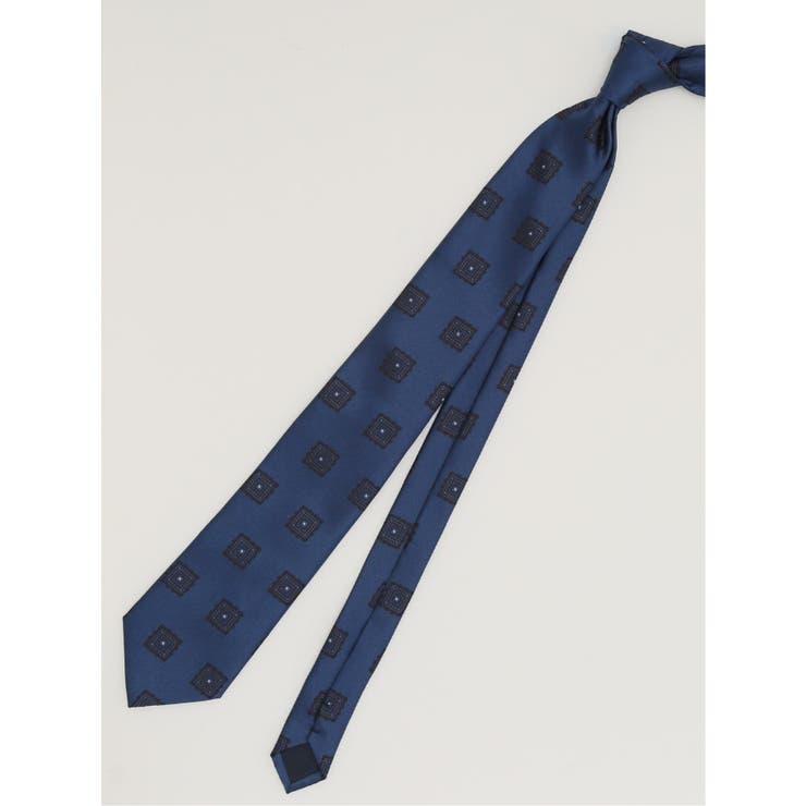 70青 | エコウォッシャブル 小紋柄 レギュラータイ 8.0cm幅 | TAKA-Q MEN