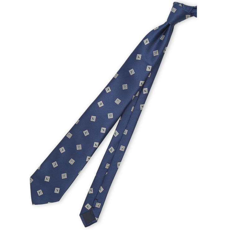 75紺 | ウォッシャブル 小紋柄 レギュラータイ 8.0cm幅 | TAKA-Q MEN