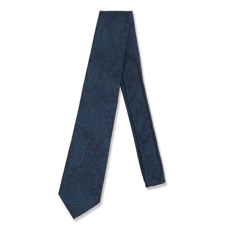 50緑 | エコペット/ECO PET ペイズリー柄 レギュラータイ 8.0cm幅 | TAKA-Q MEN