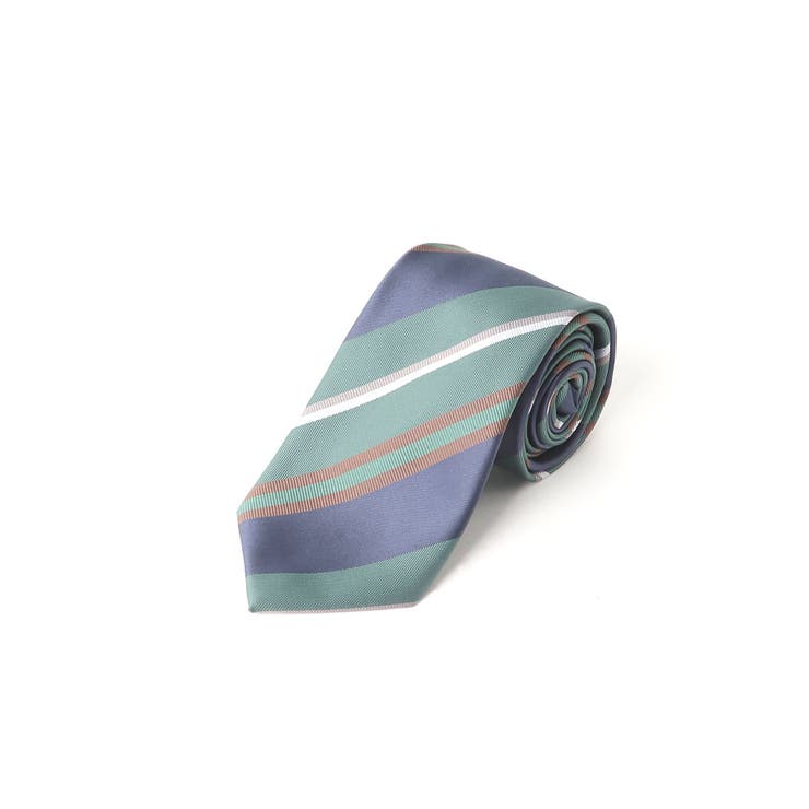 50緑 | エコペット/ECO PET ストライプ柄 レギュラータイ 8.0cm幅 | TAKA-Q MEN