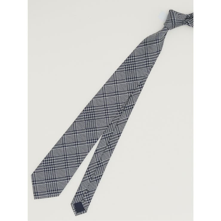 75紺 | エコペット/ECO PET チェック柄 レギュラータイ 8.0cm幅 | TAKA-Q MEN