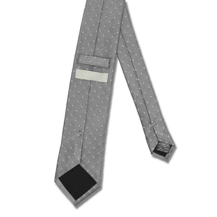 シルク フォーマルネクタイ 8.0cm幅 銀ドット | TAKA-Q MEN | 詳細画像2 