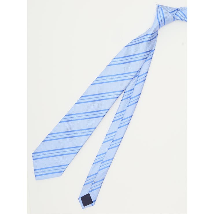 73サックス | エコウォッシャブル ストライプ柄 レギュラータイ 8.0cm幅 | TAKA-Q MEN