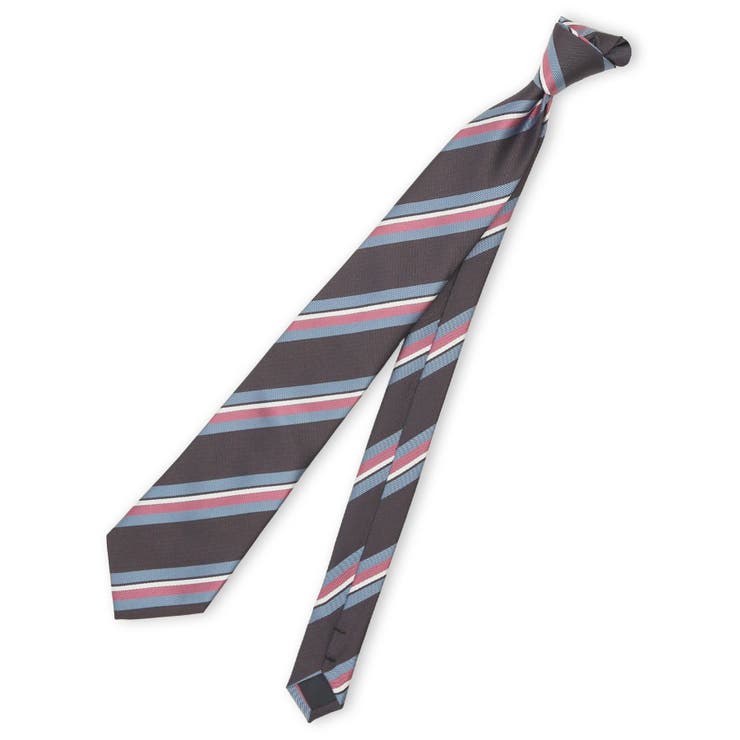 06グレー | ウォッシャブル ストライプ柄 レギュラータイ 8.0cm幅 | TAKA-Q MEN