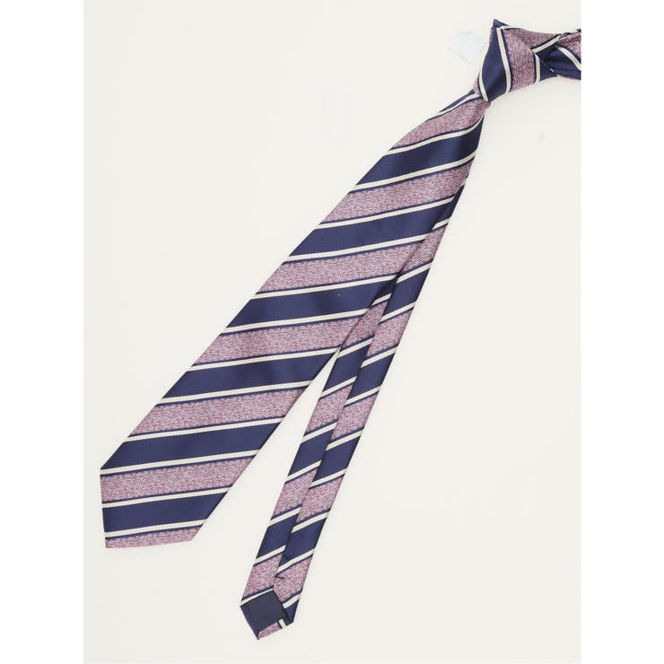 14ワイン | エコウォッシャブル ストライプ柄 レギュラータイ 8.0cm幅 | TAKA-Q MEN