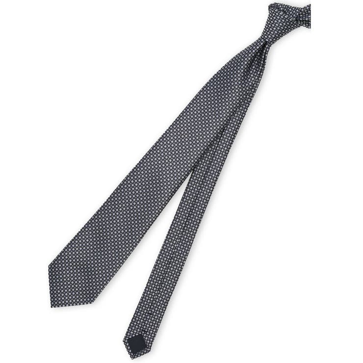 06グレー | ウォッシャブル 小紋柄 レギュラータイ 8.0cm幅 | TAKA-Q MEN