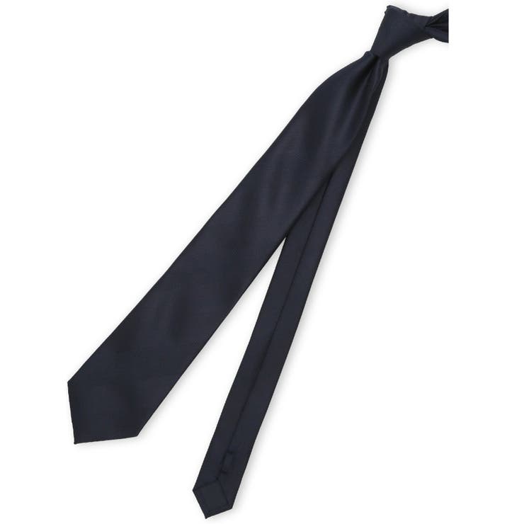 75紺 | ウォッシャブル ソリッド レギュラータイ 8.0cm幅 | TAKA-Q MEN