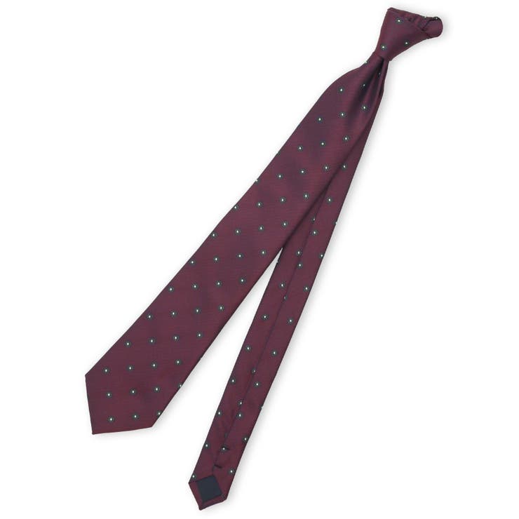14ワイン | ウォッシャブル 小紋柄 レギュラータイ 8.0cm幅 | TAKA-Q MEN