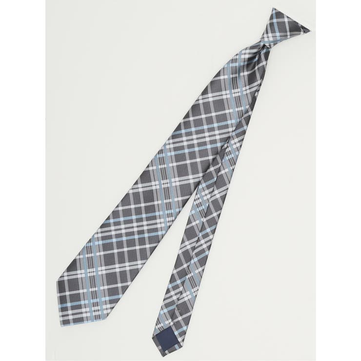 06グレー | エコウォッシャブル チェック柄 レギュラータイ 8.0cm幅 | TAKA-Q MEN