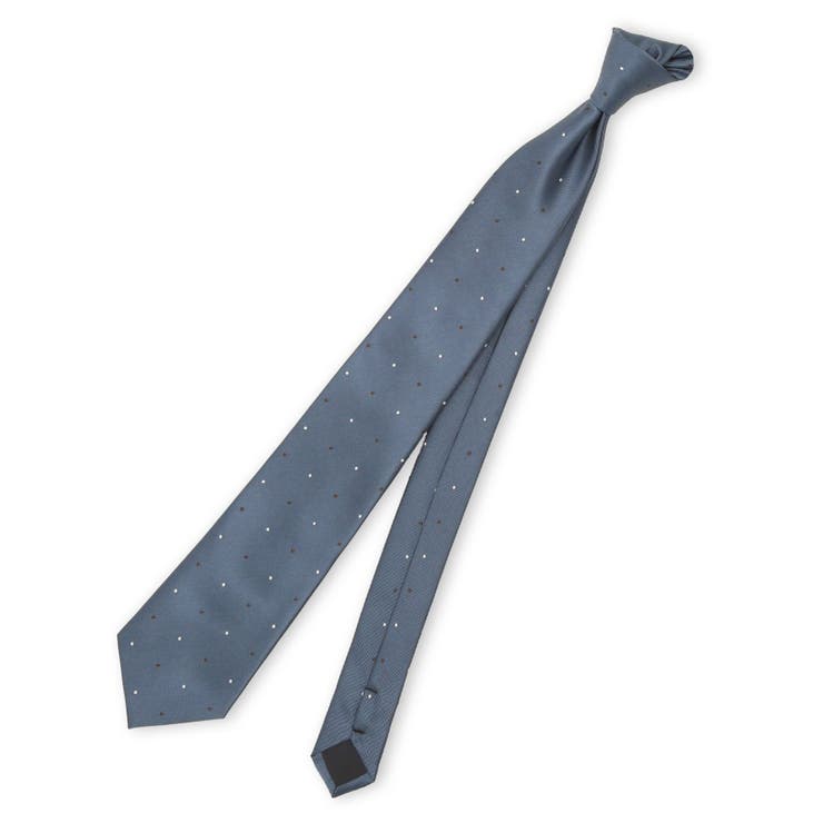 75紺 | ウォッシャブル ドット柄 レギュラータイ 8.0cm幅 | TAKA-Q MEN