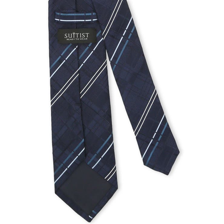 日本製シルク デザインチェック柄 レギュラータイ 8.0cm幅 | TAKA-Q MEN | 詳細画像4 