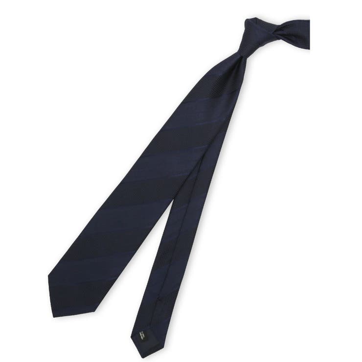 75紺 | 日本製 シルク ストライプ柄 レギュラータイ 8.0cm幅 | TAKA-Q MEN