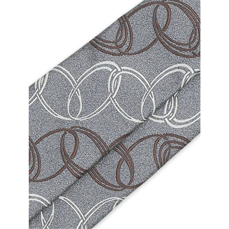 日本製 シルク サークルモチーフ柄 レギュラータイ 8.0cm幅 | TAKA-Q MEN | 詳細画像3 