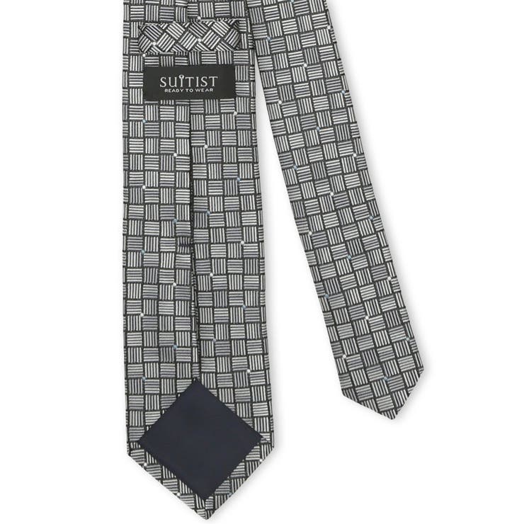 日本製シルク ジオメトリック&ドット柄 レギュラータイ 8.0cm幅 | TAKA-Q MEN | 詳細画像2 