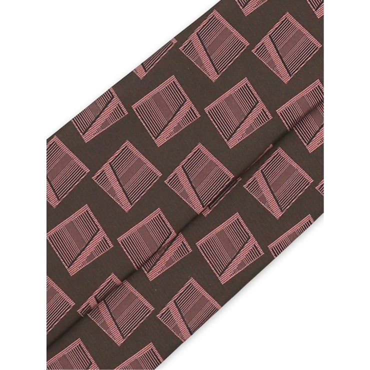 日本製シルク スクエアモチーフ柄 レギュラータイ 8.0cm幅 | TAKA-Q MEN | 詳細画像3 