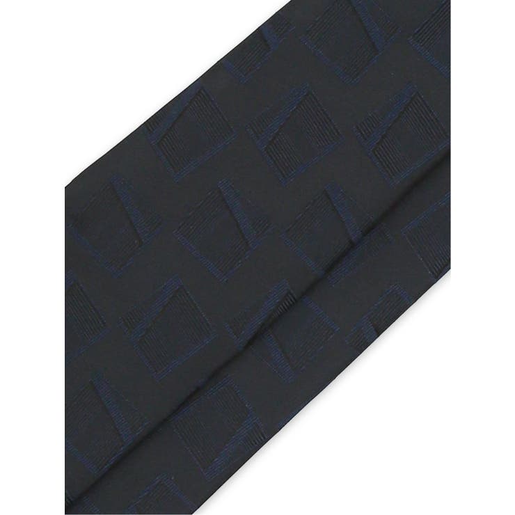 日本製シルク スクエアモチーフ柄 レギュラータイ 8.0cm幅 | TAKA-Q MEN | 詳細画像5 