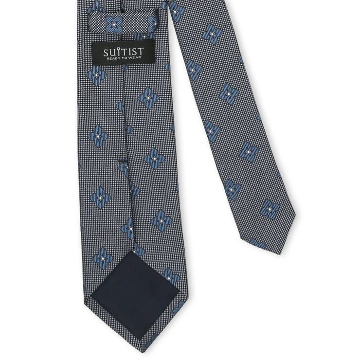 日本製 シルク フラワー小紋柄 レギュラータイ 8.0cm幅 | TAKA-Q MEN | 詳細画像2 