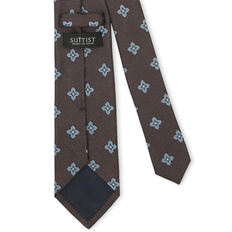 日本製 シルク フラワー小紋柄 レギュラータイ 8.0cm幅 | TAKA-Q MEN | 詳細画像4 