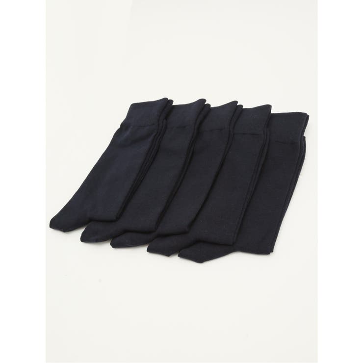 75紺 | 【WEB限定】抗菌防臭 クルーソックス5P | TAKA-Q MEN