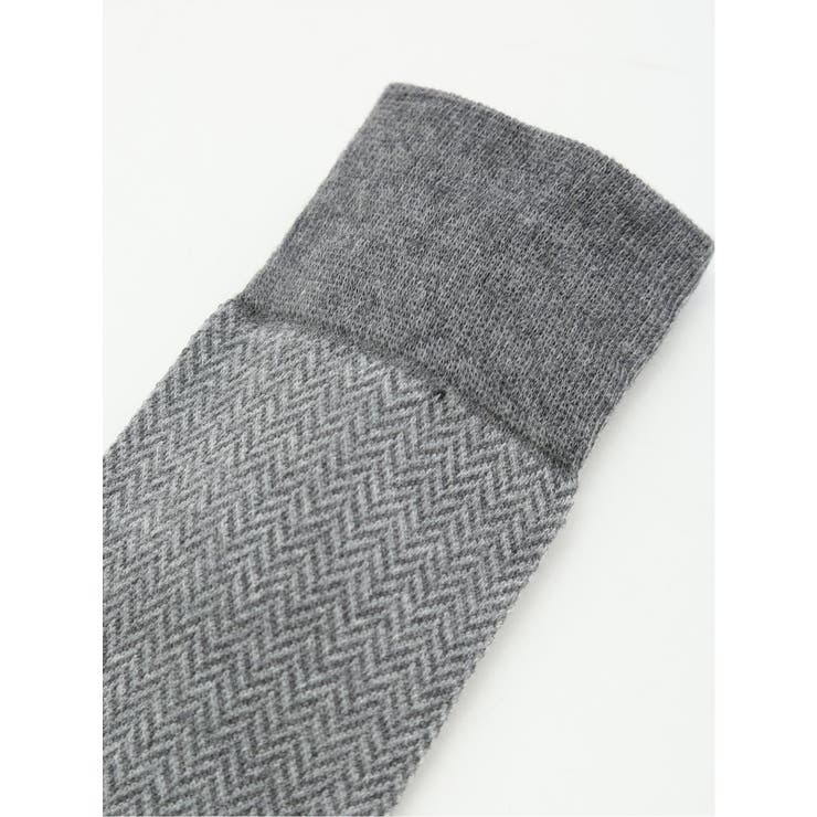 抗菌防臭 ヘリンボン柄クルーソックス | TAKA-Q MEN | 詳細画像2 