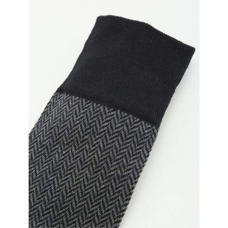 抗菌防臭 ヘリンボン柄クルーソックス | TAKA-Q MEN | 詳細画像5 