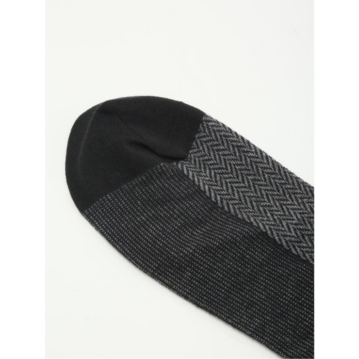 抗菌防臭 ヘリンボン柄クルーソックス | TAKA-Q MEN | 詳細画像6 