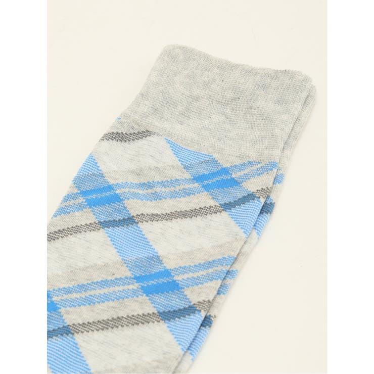 抗菌防臭 ダイヤチェック柄クルーソックス | TAKA-Q MEN | 詳細画像2 