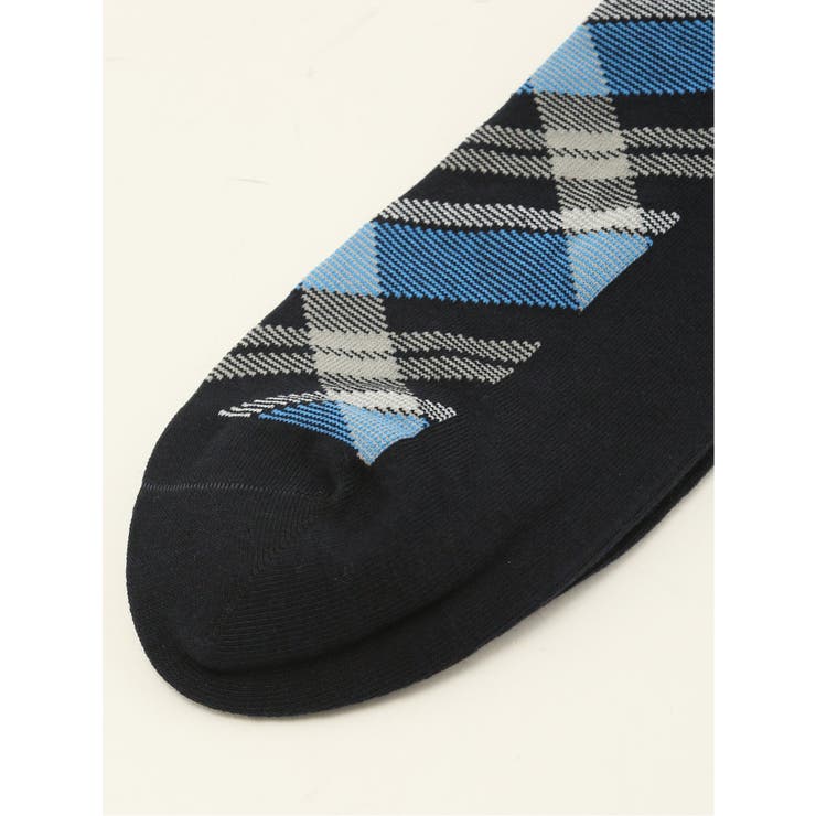 抗菌防臭 ダイヤチェック柄クルーソックス | TAKA-Q MEN | 詳細画像5 