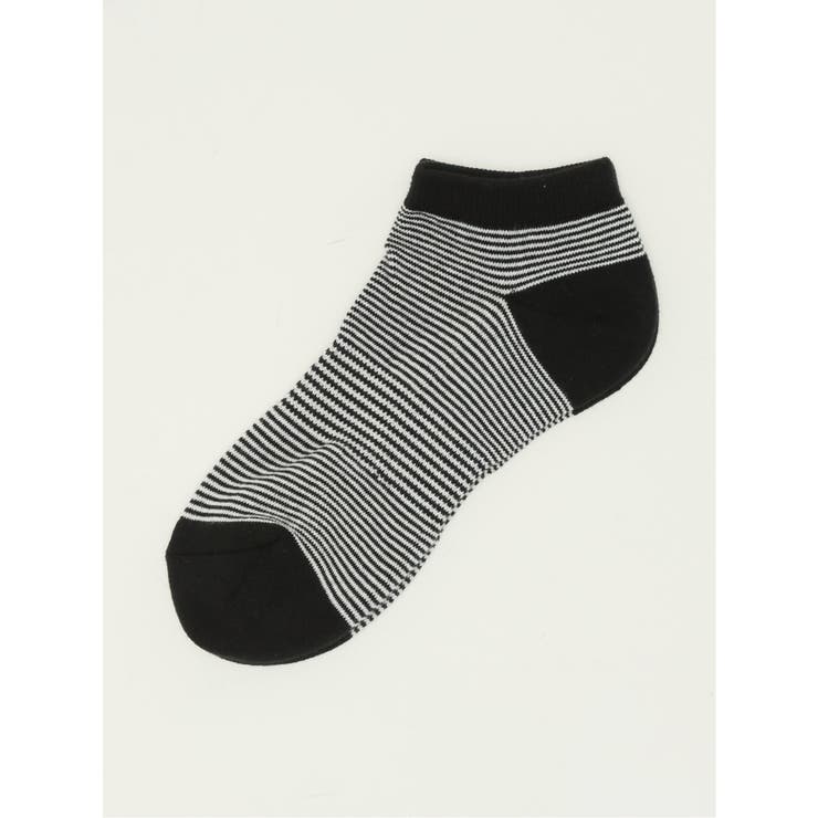 ストレッチ抗菌防臭 ピンボーダー 底パイル アンクルソックス | TAKA-Q MEN | 詳細画像1 