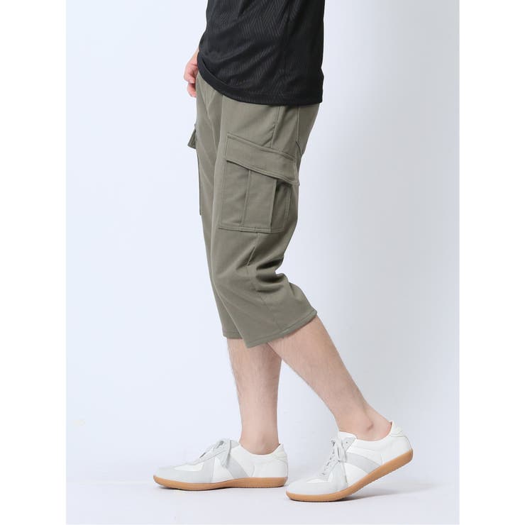 接触冷感ストレッチ カーゴ クロップドパンツ[品番：TKQJ0022563