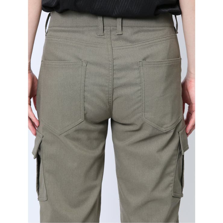 接触冷感ストレッチ カーゴ クロップドパンツ[品番：TKQJ0022563