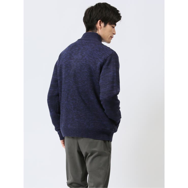 裏地付き 編地切替 ニットアウター[品番：TKQJ0024133]｜TAKA-Q MEN