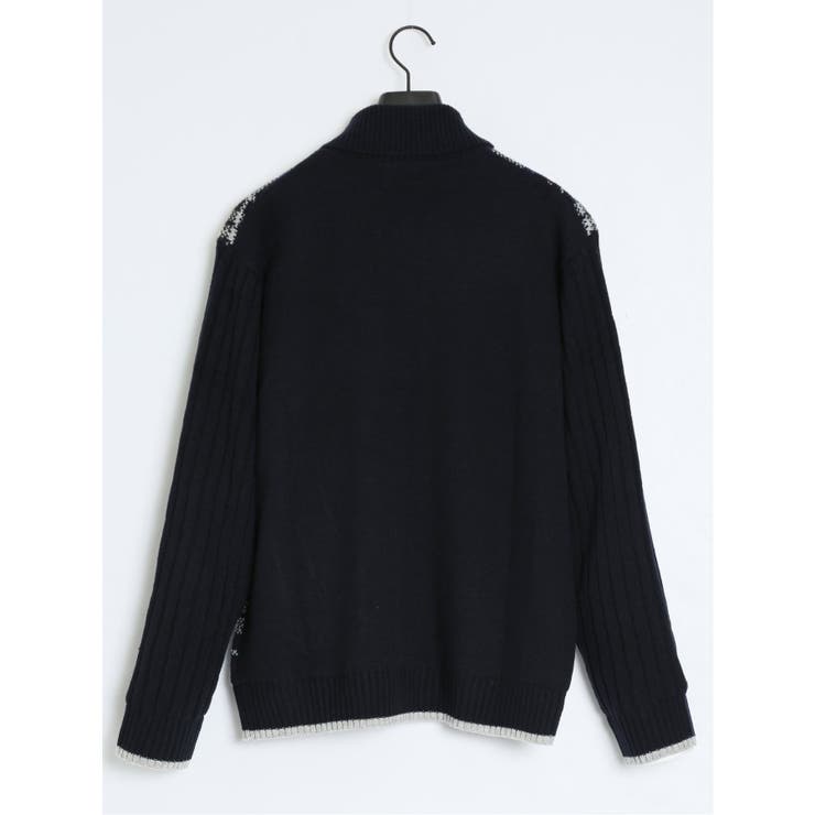 配色チェック柄 ドンキーネックニットアウター | TAKA-Q MEN | 詳細画像26 