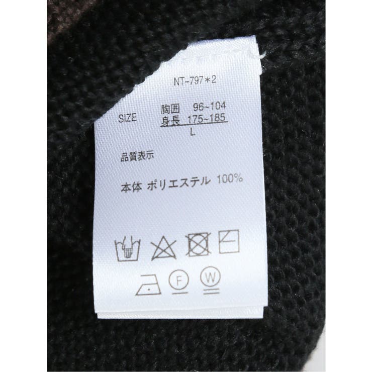 編地切替配色 タートルネックニット | TAKA-Q MEN | 詳細画像13 