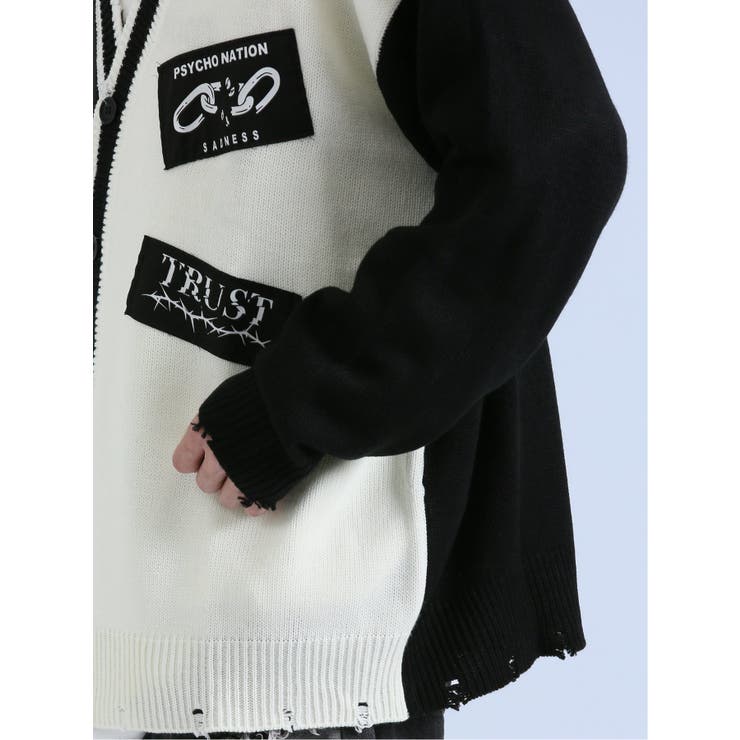 SD×PSYCHONATION アイコンワッペン ニットカーディガン | TAKA-Q MEN | 詳細画像29 